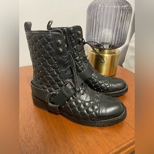 Black Valentino Studded Combat Boots